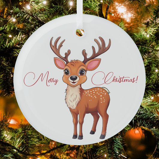 Ho-Ho-Ho! Het is een rendier ! Glas Ornament