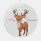 Ho-Ho-Ho! Het is een rendier ! Glas Ornament (Voorkant)