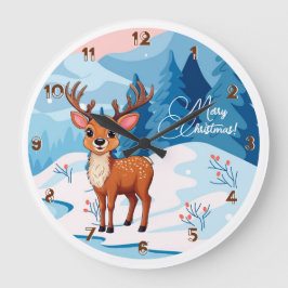 Ho-Ho-Ho! Het is een Rendier Kinderen Horloge Grote Klok
