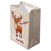 Ho-ho-ho! Het is een rendier Medium Cadeauzakje (Voorkant Gekanteld)