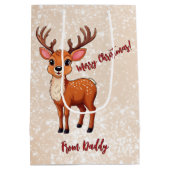 Ho-ho-ho! Het is een rendier Medium Cadeauzakje (Achterkant)