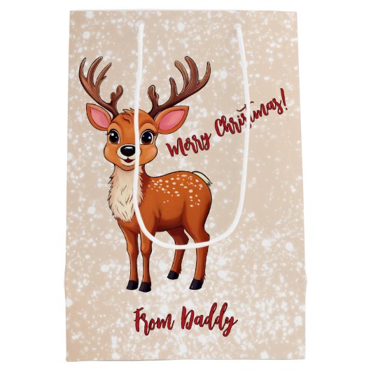 Ho-ho-ho! Het is een rendier Medium Cadeauzakje (Achterkant)