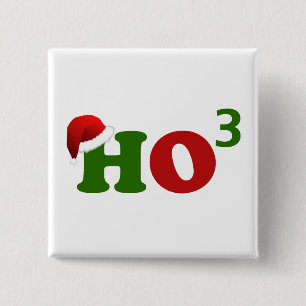 Ho Ho Ho Ho3 Vierkante Button 5,1 Cm