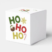 HO HO HO HO+Christmas Pudding, Snoep, Sneeuwvlok Bedankdoosjes (Achterkant)