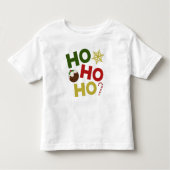 HO HO HO HO+Christmas Pudding, Snoep, Sneeuwvlok Kinder Shirts (Voorkant)