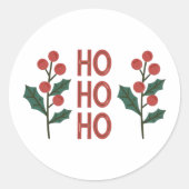 Ho Ho Ho Ho: het hele seizoen Jolly Vibes versprei Ronde Sticker (Voorkant)