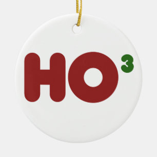 Ho ho ho ho kerst humor keramisch ornament