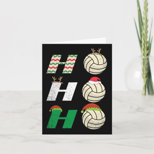 Ho Ho Ho Ho - Kerst Volleybal Team Speler Enthus Kaart (Voorkant)