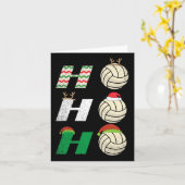 Ho Ho Ho Ho - Kerst Volleybal Team Speler Enthus Kaart (Gele Bloem)