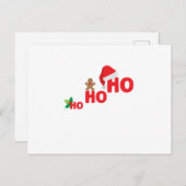 Ho ho ho ho Kerstkerstkerstkerstman Uitnodiging Briefkaart (Voorkant / Achterkant)