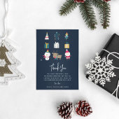 HO HO HO HO Kerstmis Paar Baby shower Bedankkaart