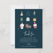 HO HO HO HO Kerstmis Paar Baby shower Bedankkaart (Voorkant)