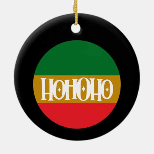 Ho Ho Ho Ho - Kerstversiering Keramisch Ornament (Achterkant)