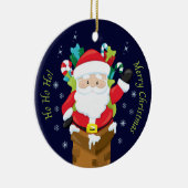 ho ho ho ho merry kerst keramisch ornament (Rechts)