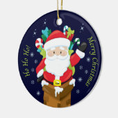 ho ho ho ho merry kerst keramisch ornament (Links)