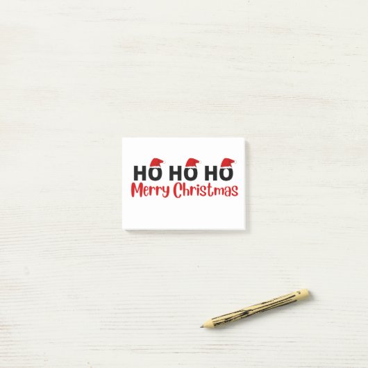 ho ho ho ho merry kerst post-it® notes (Op bureau)