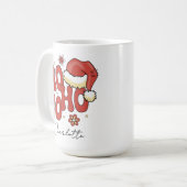 Ho ho ho ho mok, Vrolijke kerst mok, kerstcadeau Koffiemok (Voorkant links)