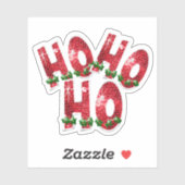 HO HO HO HO Rode Kerstmis Sticker (Vel)