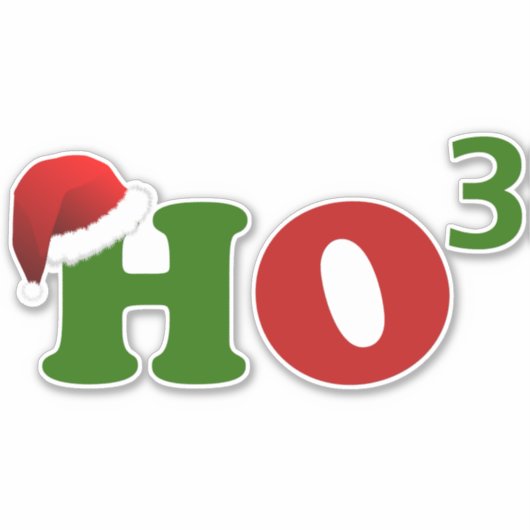 Ho Ho Ho Ho Sticker (Voorkant)