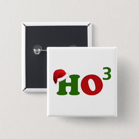 Ho Ho Ho Ho Vierkante Button 5,1 Cm (Voorkant /achterkant)