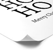 HO HO HO HO Vrolijk Kerst Poster (Hoek)