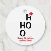 Ho Ho Ho Ho: Vrolijk kerstfeest Bedankjes Labels (Voorkant)