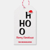 Ho Ho Ho Ho: Vrolijk kerstfeest Cadeaulabel (Voorkant)