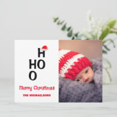 Ho Ho Ho Ho: Vrolijk kerstfeest Feestdagenkaart (Staand voorkant)