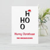 Ho Ho Ho Ho: Vrolijk kerstfeest Feestdagenkaart (Staand voorkant)