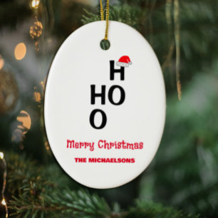 Ho Ho Ho Ho: Vrolijk kerstfeest Keramisch Ornament