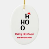 Ho Ho Ho Ho: Vrolijk kerstfeest Keramisch Ornament (Voorkant)