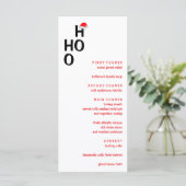 Ho Ho Ho Ho: Vrolijk kerstfeest Menu (Staand voorkant)