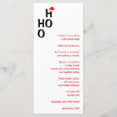 Ho Ho Ho Ho: Vrolijk kerstfeest Menu (Voorkant)