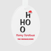 Ho Ho Ho Ho: Vrolijk kerstfeest Ornament (voorkant)