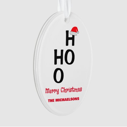 Ho Ho Ho Ho: Vrolijk kerstfeest Ornament (voorkant)
