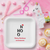 Ho Ho Ho Ho: Vrolijk kerstfeest Papieren Bordje (Feest)