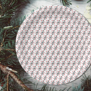 Ho Ho Ho Ho: Vrolijk kerstfeest Papieren Bordje