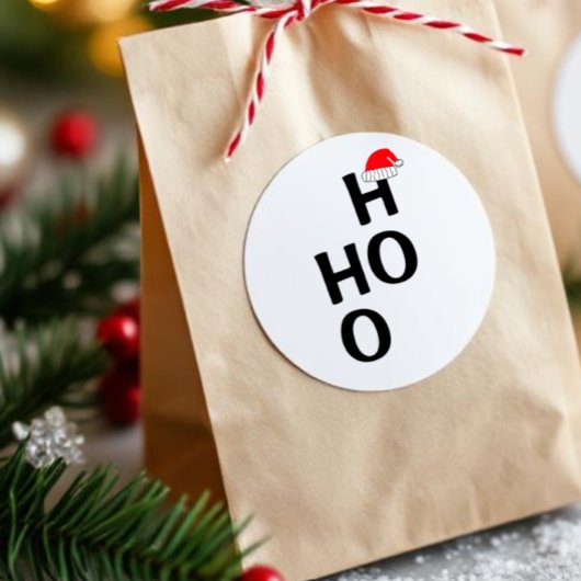 Ho Ho Ho Ho: Vrolijk kerstfeest Ronde Sticker