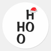 Ho Ho Ho Ho: Vrolijk kerstfeest Ronde Sticker (Voorkant)
