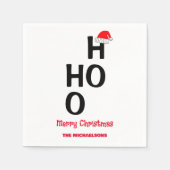 Ho Ho Ho Ho: Vrolijk kerstfeest Servet (Voorkant)