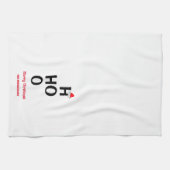 Ho Ho Ho Ho: Vrolijk kerstfeest Theedoek (Horizontaal)