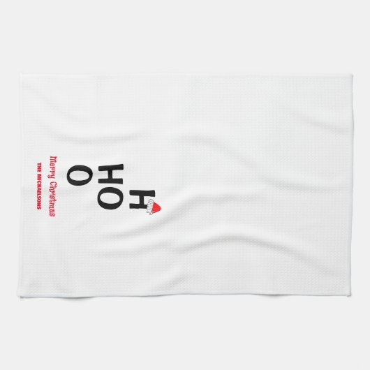 Ho Ho Ho Ho: Vrolijk kerstfeest Theedoek (Horizontaal)