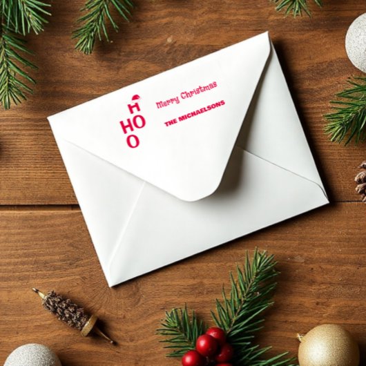 Ho Ho Ho Ho: Vrolijk kerstfeest Zelfinktende Stempel