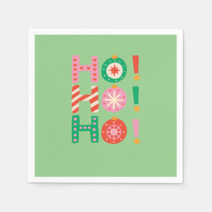 HO HO HO HO VROLIJK KERSTMIS SEIZOENSGESCHENK SERVET
