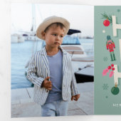 Ho Ho Ho Holiday Cheer Drieluik Wenskaart (Binnenzijde eerst)