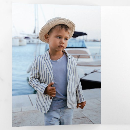 Ho Ho Ho Holiday Cheer Drieluik Wenskaart (Binnenzijde eerst)