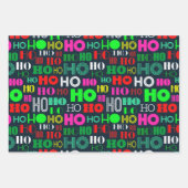 HO HO HO HOLIDAY CHRISTMAS WRAPPING PAPIERSCHAPEN INPAKPAPIER VEL (Voorkant)