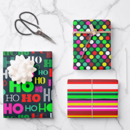 HO HO HO HOLIDAY CHRISTMAS WRAPPING PAPIERSCHAPEN INPAKPAPIER VEL