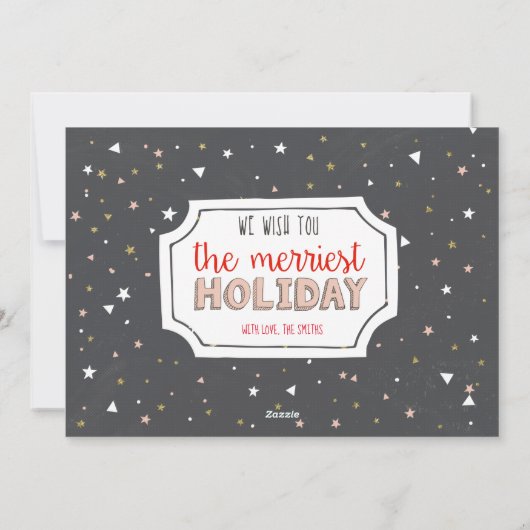 Ho Ho Ho Holiday Kaart (Achterkant)