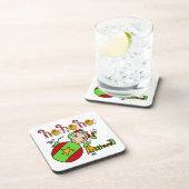 Ho Ho Ho Holiday Kerstmis Elf Drankjes Onderzetter (Rechterzijde)